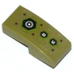 Slope, Curved 2 x 1 x 2/3 with Hexagonal Buttons with Alien Characters Pattern (Sticker) - Set 70708 Slope, Curved 2 x 1 x 2/3 with Hexagonal Buttons with Alien Characters Pattern (Sticker) - Set 70708