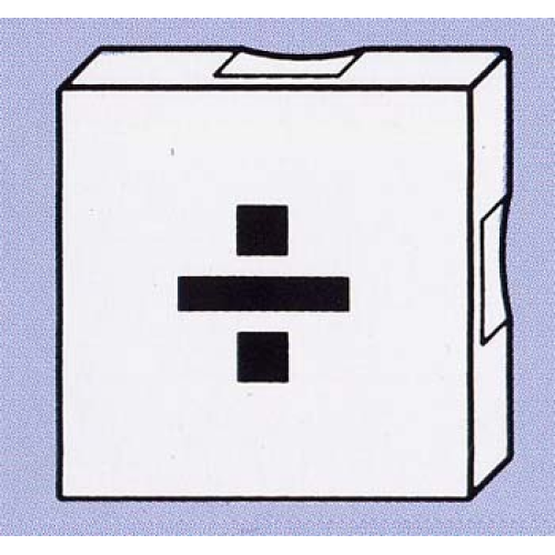 Деталь LEGO 6309pb017 Duplo, Tile 2 x 2 with Black Division Sign (÷) Pattern