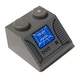 Slope 45 2 x 2 with Blue Navigation Screen Pattern (Sticker) - Set 8093 Slope 45 2 x 2 with Blue Navigation Screen Pattern (Sticker) - Set 8093