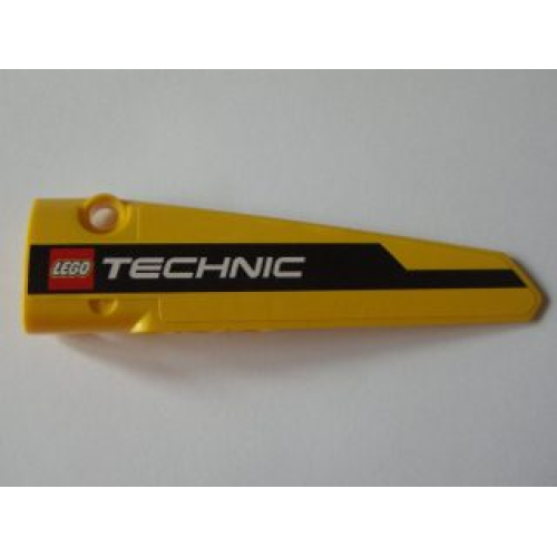 Деталь LEGO 64681pb005 Technic, Panel Fairing # 5 Long Smooth, Side A with Black Lineand LEGO TECHNIC Logo Pattern (Sticker) - Set 8043