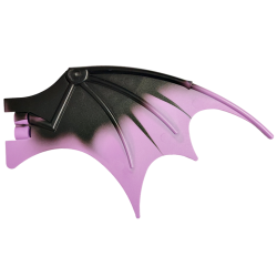 Dragon Wing 19 x 11 with Bar Hole and 2 Pin Holes with Marbled Medium Lavender Trailing Edge Pattern Dragon Wing 19 x 11 with Bar Hole and 2 Pin Holes with Marbled Medium Lavender Trailing Edge Pattern