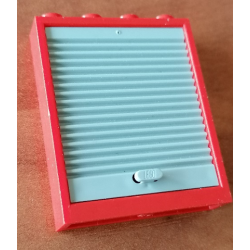 Door, Frame 1 x 4 x 4 Lift with Light Gray Door (6154 / 6155) - Red