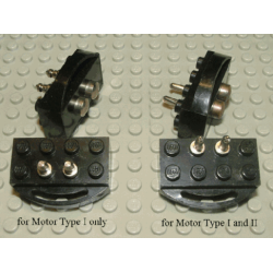 Electric, Train 12V Brick 2 x 4 with Power Pickups for Motor and Cross-cut Pins