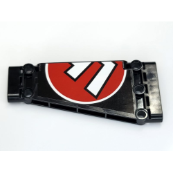 Technic, Panel Plate 5 x 11 x 1 Tapered with Red and White Partial '41' in Circle Pattern Right (Sticker) - Set 42066 Technic, Panel Plate 5 x 11 x 1 Tapered with Red and White Partial '41' in Circle Pattern Right (Sticker) - Set 42066