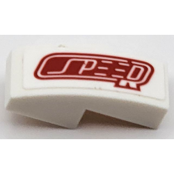 Slope, Curved 2 x 1 x 2/3 with Red 'SPEED' Pattern Model Right Side (Sticker) - Set 42109 Slope, Curved 2 x 1 x 2/3 with Red 'SPEED' Pattern Model Right Side (Sticker) - Set 42109