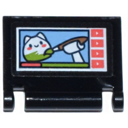 Minifigure, Utensil Book Cover with Computer Screen Video, White Toy, Lime and Medium Nougat Paint Brush, Coral Buttons List Pattern (Sticker) - Set 42647 Minifigure, Utensil Book Cover with Computer Screen Video, White Toy, Lime and Medium Nougat Paint Brush, Coral Buttons List Pattern (Sticker) - Set 42647