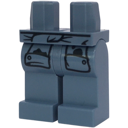 Деталь LEGO 970c00pb1731 Hips and Legs with Tied Shirt Sleeves with Black Oil Stains Pattern