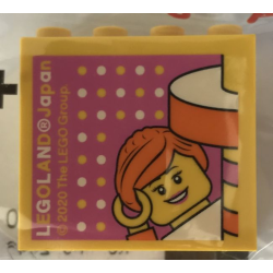Brick 2 x 4 x 3 with LEGOLAND Japan, Female Minifigure, and Dots Pattern Brick 2 x 4 x 3 with LEGOLAND Japan, Female Minifigure, and Dots Pattern