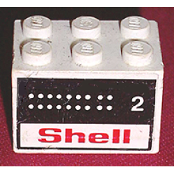 Stickered Assembly 3 x 2 x 1 2/3 with Shell Tank Number 2 Pattern on Both Sides (Stickers) - Set 6610 - 2 Plate 2 x 3, 1 Brick 1 x 2, 1 Brick 1 x 3, 1 Brick, Modified 1 x 1 with Headlight