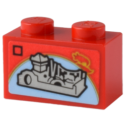 Brick 1 x 2 with LEGO Chinese New Year Set 80107 Spring Lantern Festival Box Art Pattern (Sticker) - Set 80036 Brick 1 x 2 with LEGO Chinese New Year Set 80107 Spring Lantern Festival Box Art Pattern (Sticker) - Set 80036