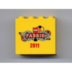 Brick 2 x 4 x 3 with LEGO Fabrik 2011 Pattern