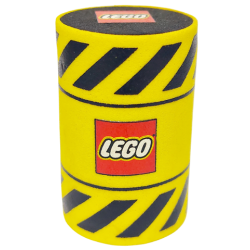 Foam Racers, Barrel with Black Danger Stripes and LEGO Logo Foam Racers, Barrel with Black Danger Stripes and LEGO Logo