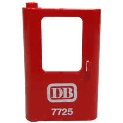 Door 1 x 4 x 5 Train Left, Thin Support at Bottom with White 'DB 7725' Pattern (Sticker) - Set 7725 Door 1 x 4 x 5 Train Left, Thin Support at Bottom with White 'DB 7725' Pattern (Sticker) - Set 7725