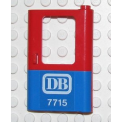Door 1 x 4 x 5 Train Right, Thin Support at Bottom with Blue Bottom Half and 'DB 7715' Pattern (Sticker) - Set 7715 Door 1 x 4 x 5 Train Right, Thin Support at Bottom with Blue Bottom Half and 'DB 7715' Pattern (Sticker) - Set 7715