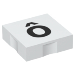 Duplo, Tile 2 x 2 with Black Lowercase Letter o with Circumflex (ô) Pattern Duplo, Tile 2 x 2 with Black Lowercase Letter o with Circumflex (ô) Pattern