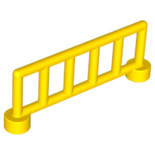 Деталь LEGO 12602 Duplo Fence 1 x 6 x 1 1/2 Railing with 6 Posts - Yellow
