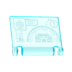 Minifigure, Utensil Book Cover with Computer Screen, White S.W.O.R.D. Logo, Hex Diagram Pattern Minifigure, Utensil Book Cover with Computer Screen, White S.W.O.R.D. Logo, Hex Diagram Pattern