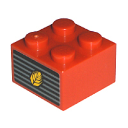 Brick 2 x 2 with Wheat Spike on Grille Pattern (Sticker) - Set 7634 Brick 2 x 2 with Wheat Spike on Grille Pattern (Sticker) - Set 7634