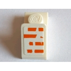 Slope 45 2 x 1 with 2/3 Cutout with 4 Dotted Orange Lines / Stylized Alien Characters Pattern Model Left Side (Sticker) - Set 75144 Slope 45 2 x 1 with 2/3 Cutout with 4 Dotted Orange Lines / Stylized Alien Characters Pattern Model Left Side (Sticker) - Set 75144