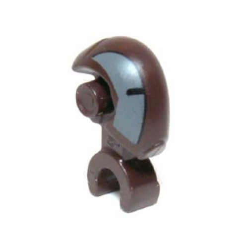 Деталь LEGO 98103pb03 Minifigure, Head, Modified Mechanical with Dark Bluish Gray and Black Pattern (SW FA-4 Pilot Droid)