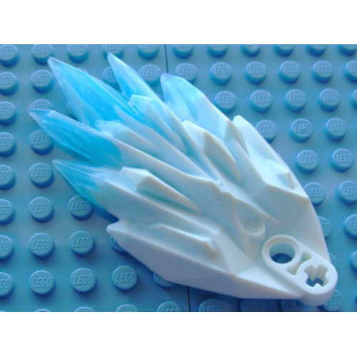 Деталь LEGO 64273pb01 Bionicle Ice Armor with Marbled Trans-Light Blue Pattern