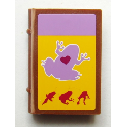 Minifigure, Utensil Book 2 x 3 with Biology Textbook with Frog and Heart Pattern (Sticker) - Set 41005 Minifigure, Utensil Book 2 x 3 with Biology Textbook with Frog and Heart Pattern (Sticker) - Set 41005