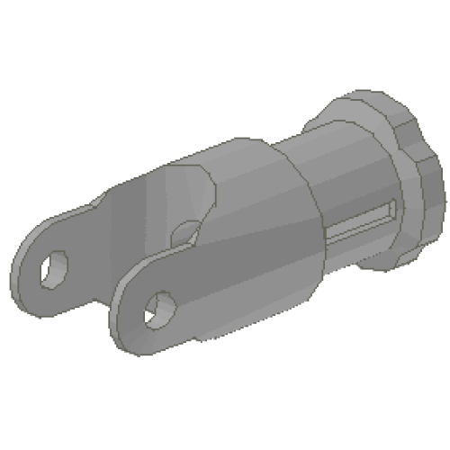 Деталь LEGO 90 Technic, Universal Joint 4L, End - Light Gray