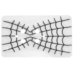 Plastic Cape and Collar with Black Spider Web Pattern, Sheet of 2