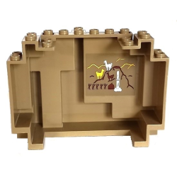 Rock Panel 4 x 10 x 6 Rectangular (BURP) with Alpacas, Mountains and Waterfall Pattern on Inside (Sticker) - Set 41432 Rock Panel 4 x 10 x 6 Rectangular (BURP) with Alpacas, Mountains and Waterfall Pattern on Inside (Sticker) - Set 41432