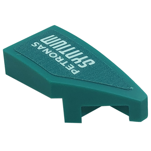 Деталь LEGO 29119pb024 Wedge 2 x 1 x 2/3 Right with White 'PETRONAS SYNTIUM' Pattern (Sticker) - Set 76909