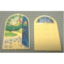 Belville Wall, Door 1 x 10 x 12 Arched Swivel with Open Door and Castle Pattern Belville Wall, Door 1 x 10 x 12 Arched Swivel with Open Door and Castle Pattern