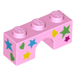 Arch 1 x 3 with Stars and Hearts Pattern
