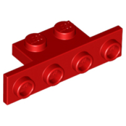 Bracket 1 x 2 - 1 x 4 - Red