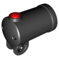 Duplo Cannon Shooting with Axle Hole, Red Firing Button and Locking Ring Duplo Cannon Shooting with Axle Hole, Red Firing Button and Locking Ring