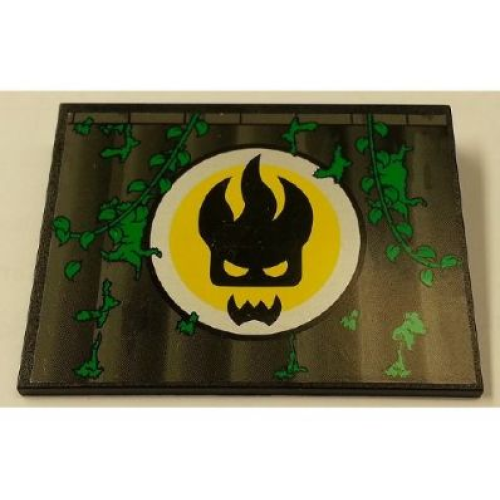 Деталь LEGO 4515pb037 Slope 10 6 x 8 with Agents Dr. Inferno Logo Pattern (Sticker) - Set 8632