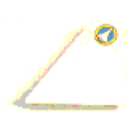 Slope 55 6 x 1 x 5 without Bottom Stud Holders with Shuttle and Yellow Circle Pattern Right (Sticker) - Set 6456 Slope 55 6 x 1 x 5 without Bottom Stud Holders with Shuttle and Yellow Circle Pattern Right (Sticker) - Set 6456