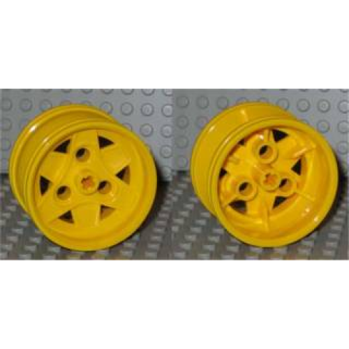 Деталь LEGO 41896 Wheel 43.2mm D. x 26mm Technic Racing Small, 3 Pin Holes - Yellow