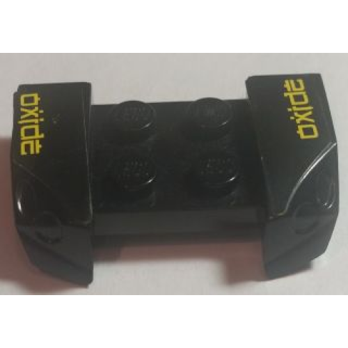 Деталь LEGO 44674pb26 Vehicle, Mudguard 2 x 4 with Headlights Overhang with Yellow 'oxide' Pattern on Both Sides (Stickers) - Set 8681