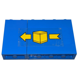 Stickered Assembly 6 x 1 x 3 with Yellow Box and Arrow Pattern Model Left Side (Sticker) - Set 6361 - 1 Panel 1 x 4 x 3 - Solid Studs, 1 Panel 1 x 2 x 3 - Solid Studs Stickered Assembly 6 x 1 x 3 with Yellow Box and Arrow Pattern Model Left Side (Sticker) - Set 6361 - 1 Panel 1 x 4 x 3 - Solid Studs, 1 Panel 1 x 2 x 3 - Solid Studs