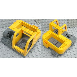 Duplo Cabin Digger Body 8 x 8 x 4 with Dark Bluish Gray Turning Base Duplo Cabin Digger Body 8 x 8 x 4 with Dark Bluish Gray Turning Base