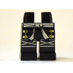 Hips and Legs with White Sash, Knee Wrappings, and Straps with Gold Buckles Pattern Hips and Legs with White Sash, Knee Wrappings, and Straps with Gold Buckles Pattern