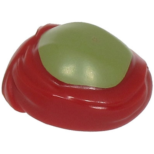 Деталь LEGO 3672pb02 Minifigure, Headgear Bandana Tied with Olive Green Bald Head Pattern