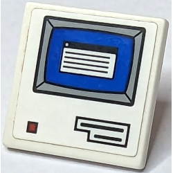 Road Sign 2 x 2 Square with Open O Clip with Computer Screen, Open Window on Blue Background and Light Bluish Gray Border, Floppy Disk Drive Slots and Red Power Button Pattern (Sticker) - Set 76108 Road Sign 2 x 2 Square with Open O Clip with Computer Screen, Open Window on Blue Background and Light Bluish Gray Border, Floppy Disk Drive Slots and Red Power Button Pattern (Sticker) - Set 76108