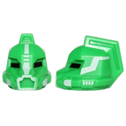 Minifigure, Head, Modified Galaxy Squad Robot with Crest and White Pattern Minifigure, Head, Modified Galaxy Squad Robot with Crest and White Pattern