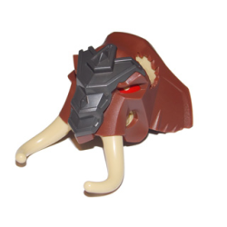 Large Figure Head Modified Chima Mammoth with Red Eyes Pattern