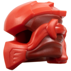 Minifigure, Headgear Ninjago Wrap Type 10 with Molded Red Armor, Wraps and Knot Pattern