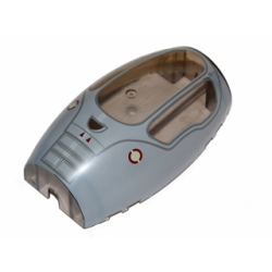 Windscreen 10 x 6 x 3 Bubble Canopy Double Tapered with Light Bluish Gray Jedi Starfighter, Handle and Two Red Triangles on Top Pattern