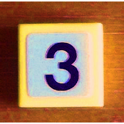 Tile 1 x 1 with Black Number 3 on White Background Pattern (Sticker) - Set 8679 Tile 1 x 1 with Black Number 3 on White Background Pattern (Sticker) - Set 8679