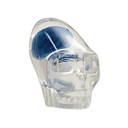 Minifigure, Head, Modified Skull Crystal with Dark Blue Brain Pattern
