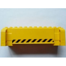 Crane Section 4 x 12 x 3 with 8 Pin Holes with Black and Yellow Danger Stripes Pattern on Both Sides (Stickers) - Set 7249 Crane Section 4 x 12 x 3 with 8 Pin Holes with Black and Yellow Danger Stripes Pattern on Both Sides (Stickers) - Set 7249